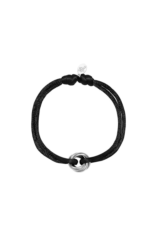 Bracelet | Satin knot black s