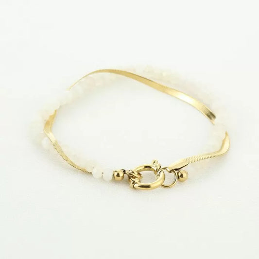 Bracelet | White swirl