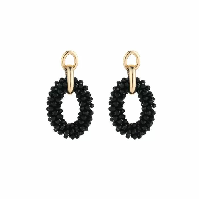 Earring |  Statement small black
