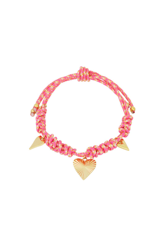 Bracelet | Bandje hearts pink