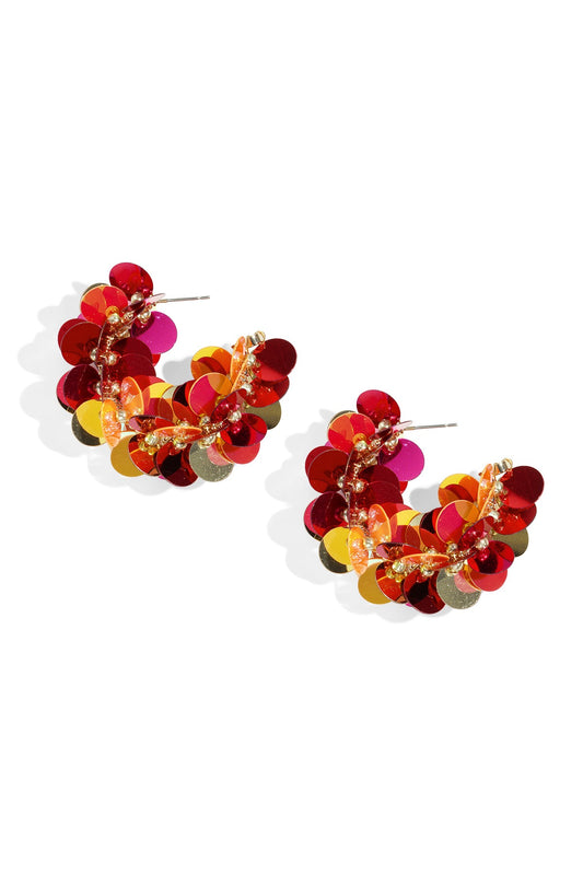 Earring | Statement red flower