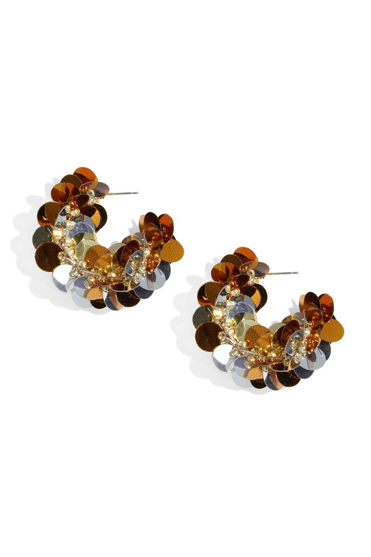 Earring | Statement Brown flower