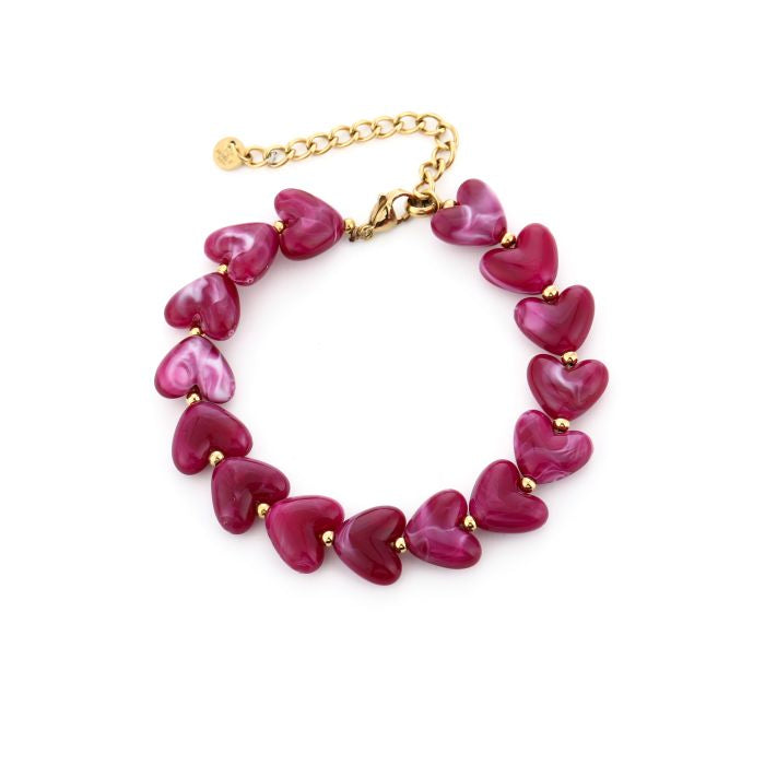 Bracelet | Bold Hearts purple