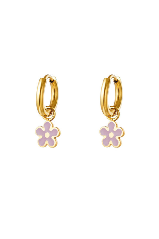 Earring | Flower lila