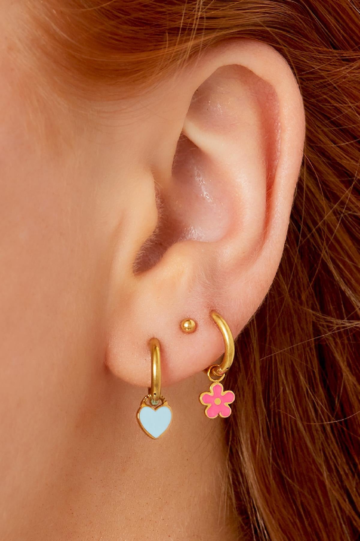 Earring | Flower lila