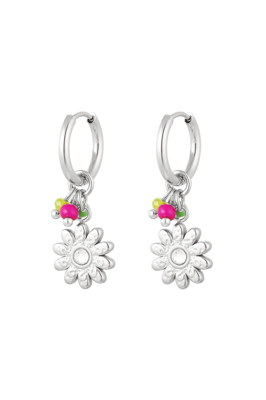 Earring | flower silver