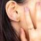 Earring | Oval silver
