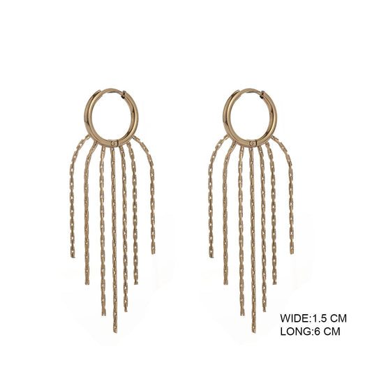 Earring |  Sparkle chain hoop