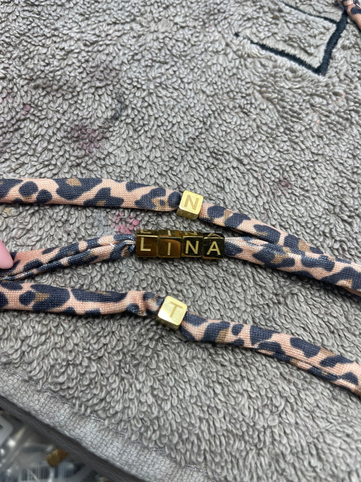 Bracelet |  KIDS Panter cube goud gepersonaliseerd