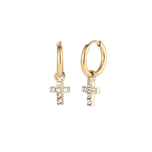 Earring |  Cross hoop