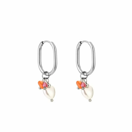 Earring |  Pearly coral